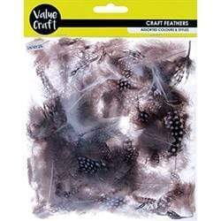 AussieSuperStore Art & Craft Essentials Feathers Guinea Hen Plumage Feathers Guinea Hen Plumage | Artificial Craft Feathers 9331468051336 VCF35