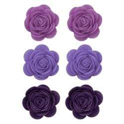 AussieSuperStore Art & Craft Essentials Felt Flowers Purple Felt Flowers Purple | Scrapbooking Stickers | Embellishment 9331468042761 VCSBF005