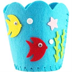 AussieSuperStore Art & Craft Essentials Fish Pencil Cup DIY Felt Craft Kit Fish Pencil Cup DIY Felt Craft Kit | DIY Kits for Kids | Felting Supplies 9331468059608 VCFLT20