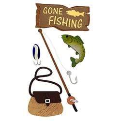 AussieSuperStore Art & Craft Essentials Fishing 6pcs Hobby Theme 3D Stickers (in 5 styles) Hobby Theme 3D Stickers | Scrapbooking Stickers | Embellishments 9323823146566 JBS036