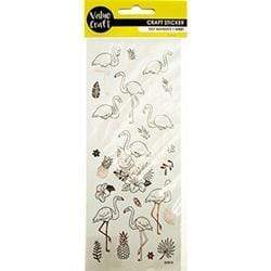 AussieSuperStore Art & Craft Essentials Flamingo Elegant Stickers (in 4 styles) Elegant Stickers (in 4 styles) | Scrapbooking Stickers | Embellishments 9331468052388 VCFS44