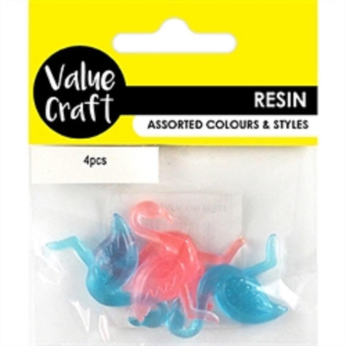 AussieSuperStore Art & Craft Essentials Flamingos Resin Flamingos Resin | Craft Party Scrapbooking Embellishment Decoration 9331468060598 VJY871