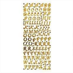 AussieSuperStore Art & Craft Essentials Flat Stickers - Glitter Alphabet Capitals Gold Flat Stickers - Glitter Alphabet Capitals Gold | Scrapbooking Sticker 9331468038900 VCFS24