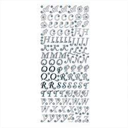 AussieSuperStore Art & Craft Essentials Flat Stickers - Glitter Alphabet Capitals Silver Flat Stickers - Glitter Alphabet Capitals Silver | Scrapbooking Sticker 9331468038924 VCFS26