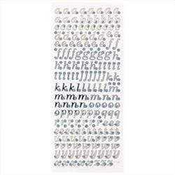 AussieSuperStore Art & Craft Essentials Flat Stickers - Glitter Alphabet Lowercase Silver Flat Stickers - Glitter Alphabet Lowercase Silver | Scrapbooking Stick 9331468038931 VCFS27