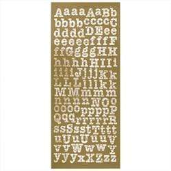 AussieSuperStore Art & Craft Essentials Flat Stickers - Peel Alphabet Gold Flat Stickers - Peel Alphabet Gold | Scrapbooking Sticker 9331468038955 VCFS29