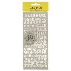 AussieSuperStore Art & Craft Essentials Flat Stickers - Peel Alphabet Silver Flat Stickers - Peel Alphabet Silver | Scrapbooking Sticker 9331468038948 VCFS28