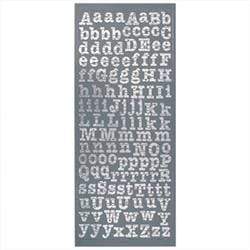 AussieSuperStore Art & Craft Essentials Flat Stickers - Peel Alphabet Silver Flat Stickers - Peel Alphabet Silver | Scrapbooking Sticker 9331468038948 VCFS28