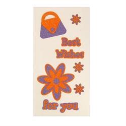 AussieSuperStore Art & Craft Essentials Flower & Bag Orange/Purple 8pcs Garden Theme 3D Stickers (in 11 styles) Garden Theme 3D Stickers | Scrapbooking Stickers | Embellishments 9323823154479 JBS096