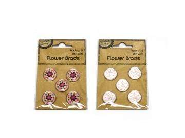 AussieSuperStore Art & Craft Essentials Flower Brads Flower Brads | Eyelet Brads