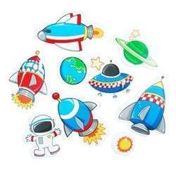 AussieSuperStore Art & Craft Essentials Foam Shapes in Space Foam Shapes in Space | Kid's Craft Foam Shapes 9331468045663 VCFM01V
