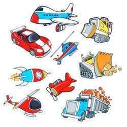 AussieSuperStore Art & Craft Essentials Foam Shapes in Transport Foam Shapes in Transport | Kid's Craft Foam Shapes 9331468045656 VCFM01U