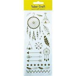 AussieSuperStore Art & Craft Essentials Foil Stickers - Navaho Gold Foil Stickers - Navaho Gold | Scrapbooking Embellishment 9331468048916 VCFS41