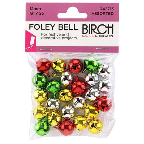 AussieSuperStore Art & Craft Essentials Foley Bells 12mm (in 2 colours) Foley Bells 12mm (in 2 colours) | Craft Bells | Craft Sleigh Bells
