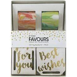 AussieSuperStore Art & Craft Essentials Gift Tag Buckles Kit Gift Tag Buckles Kit | Stamp Activity Kit | Mini Gift Bag Tags| Tag Kits 9323823194086 FAV17013