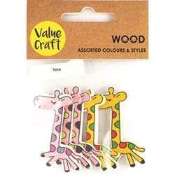AussieSuperStore Art & Craft Essentials Giraffe Embellishments 5cm Giraffe Embellishments 5cm | Craft Embellishment | Scrapbooking Embellishment 9331468058670 VCEMB09