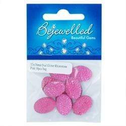 AussieSuperStore Art & Craft Essentials Glitter Flat Back Oval Rhinestones Glitter Flat Back Oval Rhinestones | Craft Embellishments 9323823166557 RHI012