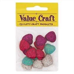 AussieSuperStore Art & Craft Essentials Glitter Heart Rhinestones Glitter Heart Rhinestones | Embellishment 9331468039105 VCR702