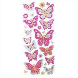 AussieSuperStore Art & Craft Essentials Glitter Stickers Butterfly Glitter Stickers Butterfly | Scrapbooking Stickers | Embellishment 9323823176549 JBGST13