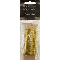 AussieSuperStore Art & Craft Essentials Gold Florist Wire 26 Gauge (in 3 colours) Florist Wire 26 Gauge (in 2 colors) | Floral Craft Accessories 9323823196233 FLA17011