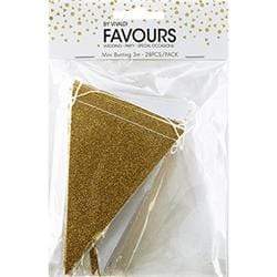 AussieSuperStore Art & Craft Essentials Gold Mini Bunting Decorative Banner (in 2 colour) Mini Bunting Decorative Banner | Hessian Bunting | Jute Bunting | Party Bunting | Craft Bunting 9323823194727 FAV17077