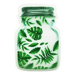 AussieSuperStore Art & Craft Essentials Green Leaf Mason Jar Mason Jar Shaped Zip Lock Bags 12x20cm (in 2 designs) Mason Jar Shaped Zip Lock Bags 12x20cm | Zipper Bags Food Storage Snack Sandwich 9331468058397 VCZL04