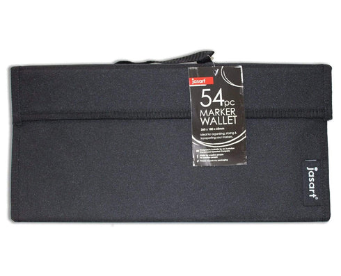 AussieSuperStore Art & Craft Essentials Holds 54 Markers - 360 x 180 x 60mm Jasart Marker Storage Wallet Jasart Marker Storage Wallet | Marker Storage Case 9311960420441 0420440