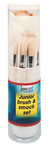 AussieSuperStore Art & Craft Essentials Jasart Junior Brush & Smock Set Jasart Junior Brush & Smock Set  9311960295261 0295260