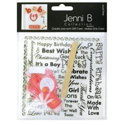 AussieSuperStore Art & Craft Essentials Jenni B Card Making Kit Its a Girl Jenni B Card Making Kit Its a Girl | Diy Set for Kids | DIY Card Making 9323823154639 JBDIYCD08