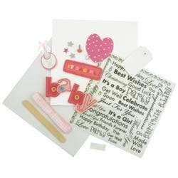 AussieSuperStore Art & Craft Essentials Jenni B Card Making Kit Its a Girl Jenni B Card Making Kit Its a Girl | Diy Set for Kids | DIY Card Making 9323823154639 JBDIYCD08