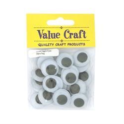 AussieSuperStore Art & Craft Essentials Joggle Eyes Round 20mm Joggle Eyes Round 20mm | Googly or Wiggle Eye 9331468035633 VCE07