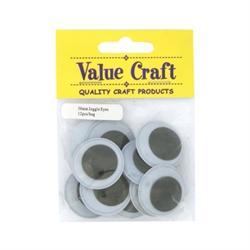 AussieSuperStore Art & Craft Essentials Joggle Eyes Round 30mm Joggle Eyes Round 30mm | Googly or Wiggle Eye 9331468035640 VCE08