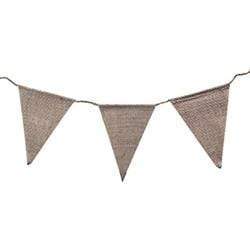 AussieSuperStore Art & Craft Essentials Jute Bunting Flags Jute Bunting Flags | Jute Bunting | Party Bunting 9331468050162 VJY270