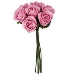 SuperCraftOnline Art & Craft Lavender Foam Rose with 7 Head (in 8 colors)