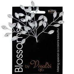 AussieSuperStore Art & Craft Essentials Leaf Spray with 6 Head Crystal Rhinestone Spray (in 2 varieties) Rhinestone Spray | Floral Craft Supplies | Floral Embellishments 9323823177805 FL44CRY