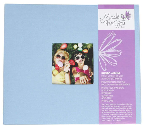 AussieSuperStore Art & Craft Essentials Light Blue Scrapbooking Album 20 x 20cm (in 3 colours) Scrapbooking Album 20 x 20cm (in 3 colours) | Scrapbooking 9311960377998 0377990