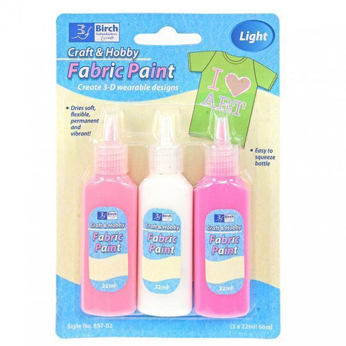 AussieSuperStore Art & Craft Essentials Light Craft Fabric Paints Craft Fabric Paints | Fabric Painting & Inks 156857