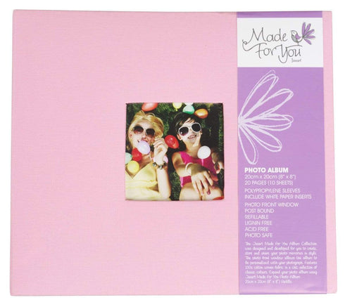 AussieSuperStore Art & Craft Essentials Light Pink Scrapbooking Album 20 x 20cm (in 3 colours) Scrapbooking Album 20 x 20cm (in 3 colours) | Scrapbooking 9311960378001 0378000