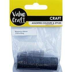 AussieSuperStore Art & Craft Essentials Magnets Round Black Magnets Round Black | Craft Magnets 9331468050070 VJY190