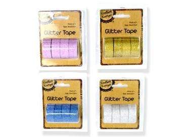 AussieSuperStore Art & Craft Essentials Metallic Glitter Tape (in 4 colours) Metallic Glitter Tape (in 4 colours) | Washi Tape