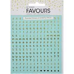 AussieSuperStore Art & Craft Essentials Mint with Gold Foil Alpha/Numeric Stickers (in 2 colours) Alpha/Numeric Stickers (in 2 colours) | Craft Scrapbooking Sticker 9323823194239 FAV17028