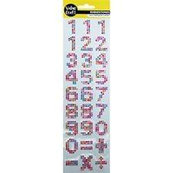 AussieSuperStore Art & Craft Essentials Multicolour Rhinestones Numbers (in 2 colours) Rhinestones Stickers Numbers | Craft Party Embellishment Decoration 9331468049876 VCR213