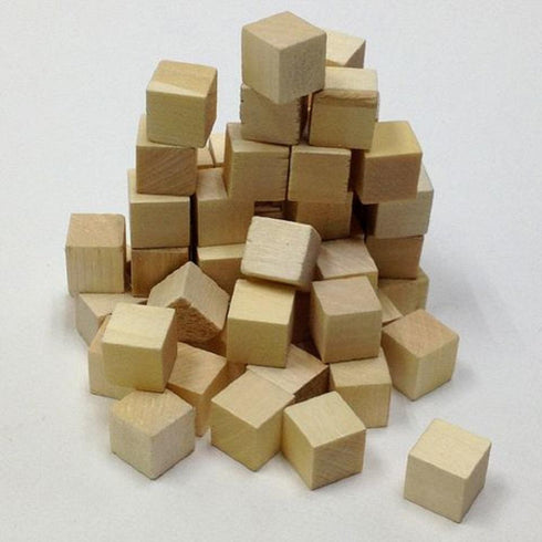 AussieSuperStore Art & Craft Essentials Natural Colour Wooden Cubes (in 2 colours) Wooden Cubes (in 2 colours) | Craft Wooden Shapes | Laser cut Wooden Shapes WO126