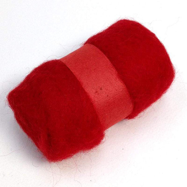 AussieSuperStore Art & Craft Essentials Nepalese Combed Wool Red Nepalese Combed Wool | Crafting Wool|Felting Supplies|Knitting Yarn DF9C25RE