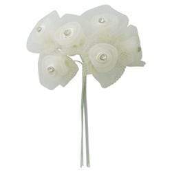 AussieSuperStore Art & Craft Essentials Organza Tulle Diamante Flowers (in 2 colors) Organza Tulle Diamante Flowers (in 2 colors) | Floral Craft Supplies