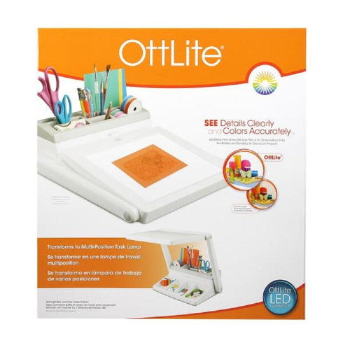 AussieSuperStore Art & Craft Essentials OttLite LED Light Box with Task Lamp Station OttLite LED Light Box with Task Lamp Station | Table Lamp | Sewing Station Part Number 2LBWGC 2LBWGC