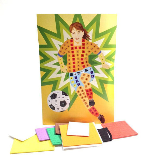 AussieSuperStore Art & Craft Essentials Picture Basketball & Soccer Kit Picture Basketball & Soccer Kit | Kid's Craft Foam Shapes EV9MKBS