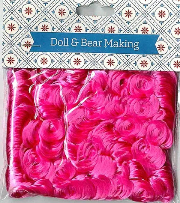 AussieSuperStore Art & Craft Essentials Pink Doll Curly Hair 30g (in 6 colours) Doll Curly Hair 30g (in 6 colours) | Doll Making Accessories DH930PK