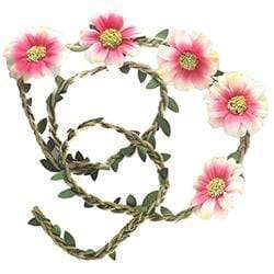 AussieSuperStore Art & Craft Essentials Pink-White Daisy Twine Garland 95 cm (in 3 colours) Twine Garland 95 cm (in 3 colours) | Artificial Flower Party Decoration 9331468058076 VJY723