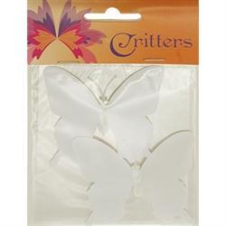 AussieSuperStore Art & Craft Essentials Plastic Butterfly DIY White 7cm Plastic Butterfly DIY White 7cm | Craft Animal Embellishments 9323823204396 CRIT1901